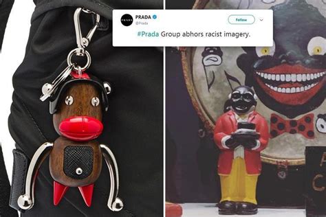 prada keyring racist|'Blackface is live and well': Prada pulls 'racist' trinkets from range.